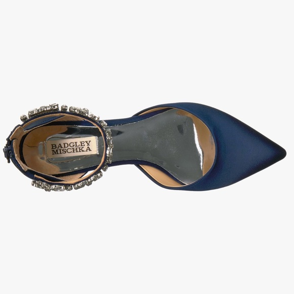 Badgley Mischka Morgen Mary Jane with Crystal Ankle Strap Flats - Picture 4 of 16